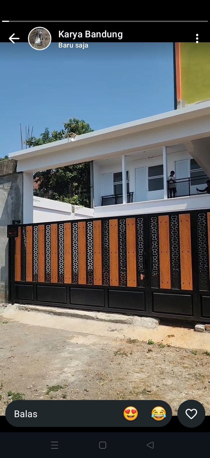 hasil pemasangan pagar besi woodplank di solo raya