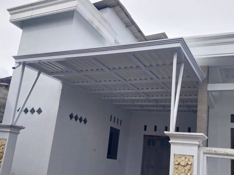 hasil pengerjaan kanoopi cordoba di solo raya warna putih