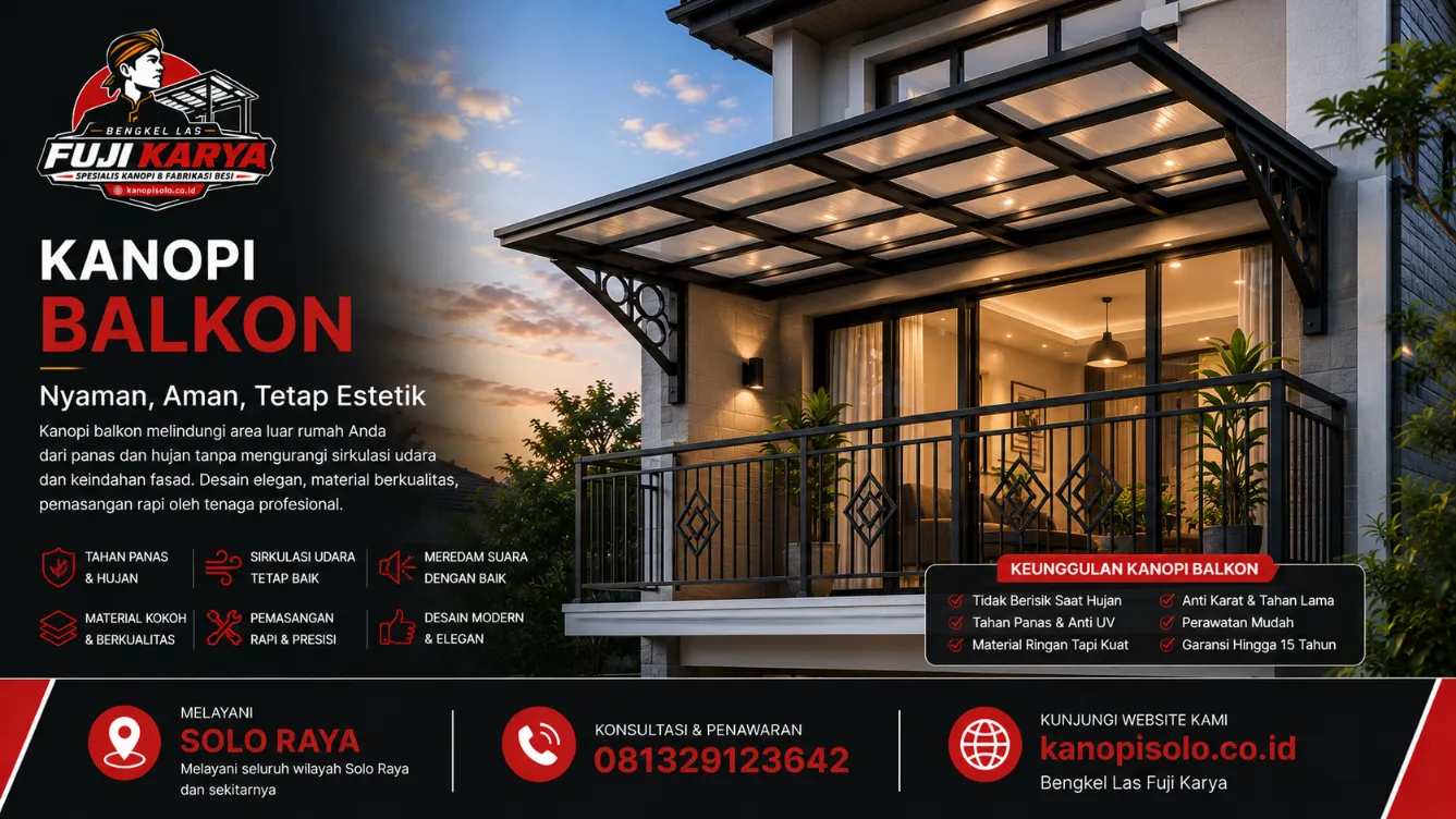 Jasa Pasang Kanopi Balkon Solo Raya