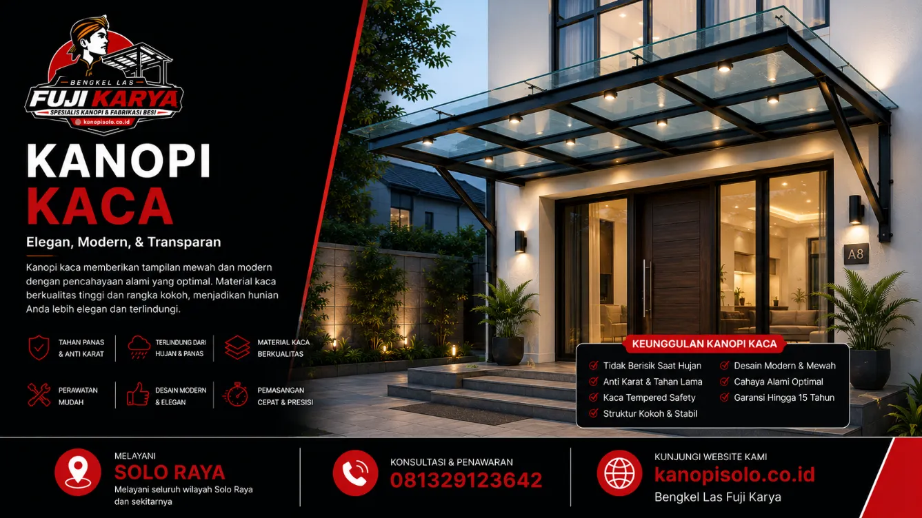 Jasa Pasang Kanopi Kaca Solo Raya