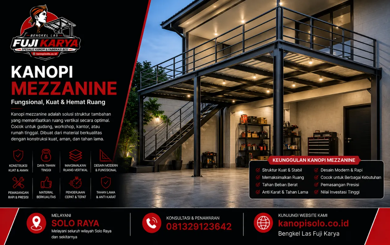 Jasa Pasang Kanopi Mezzanine Solo Raya