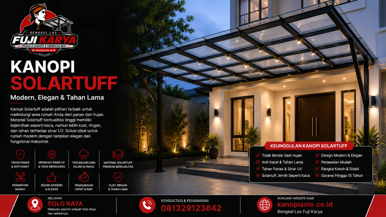 Jasa Pasang Kanopi Solartuff Solo Raya