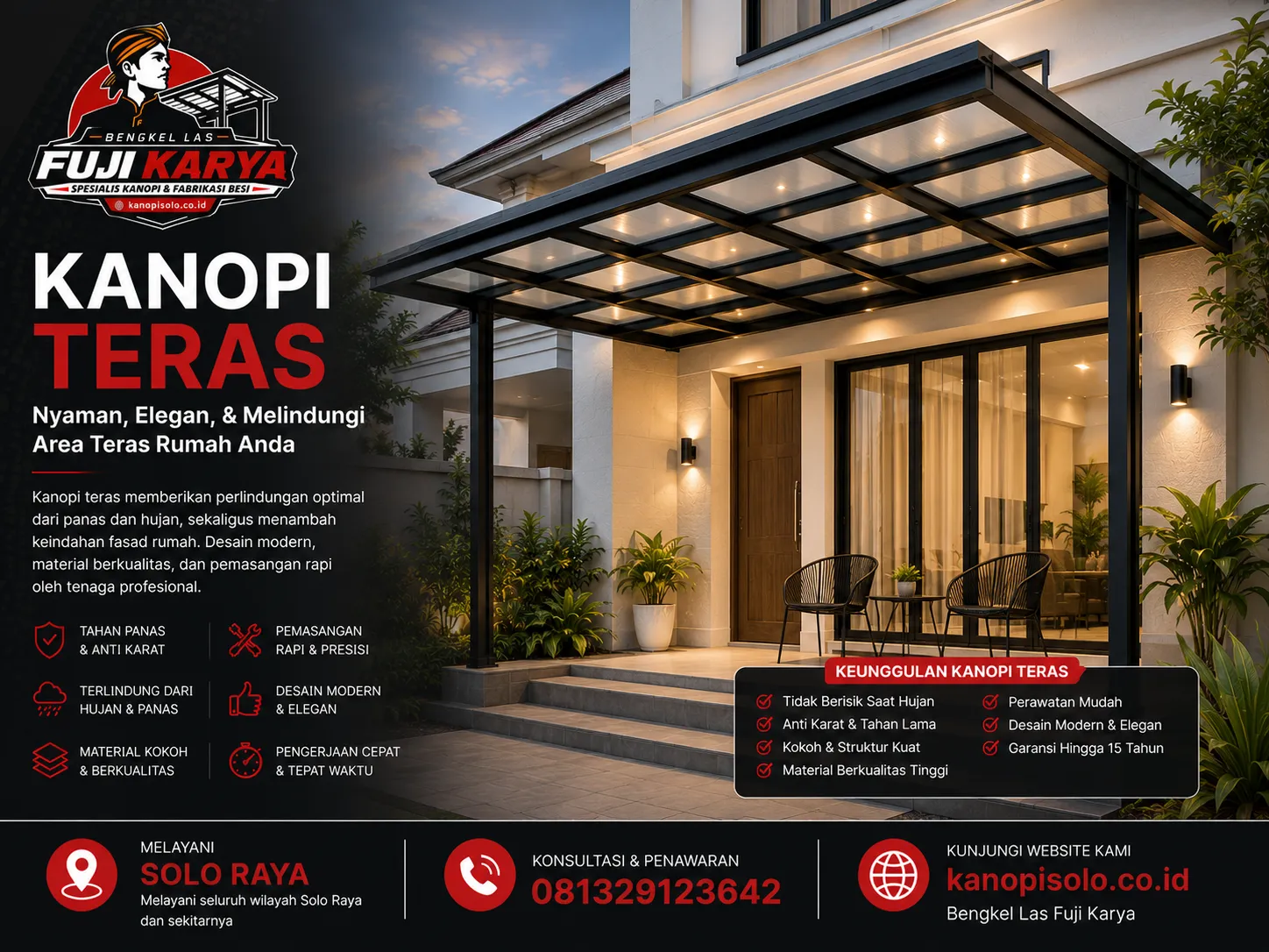 Jasa Pasang Kanopi Teras Solo Raya