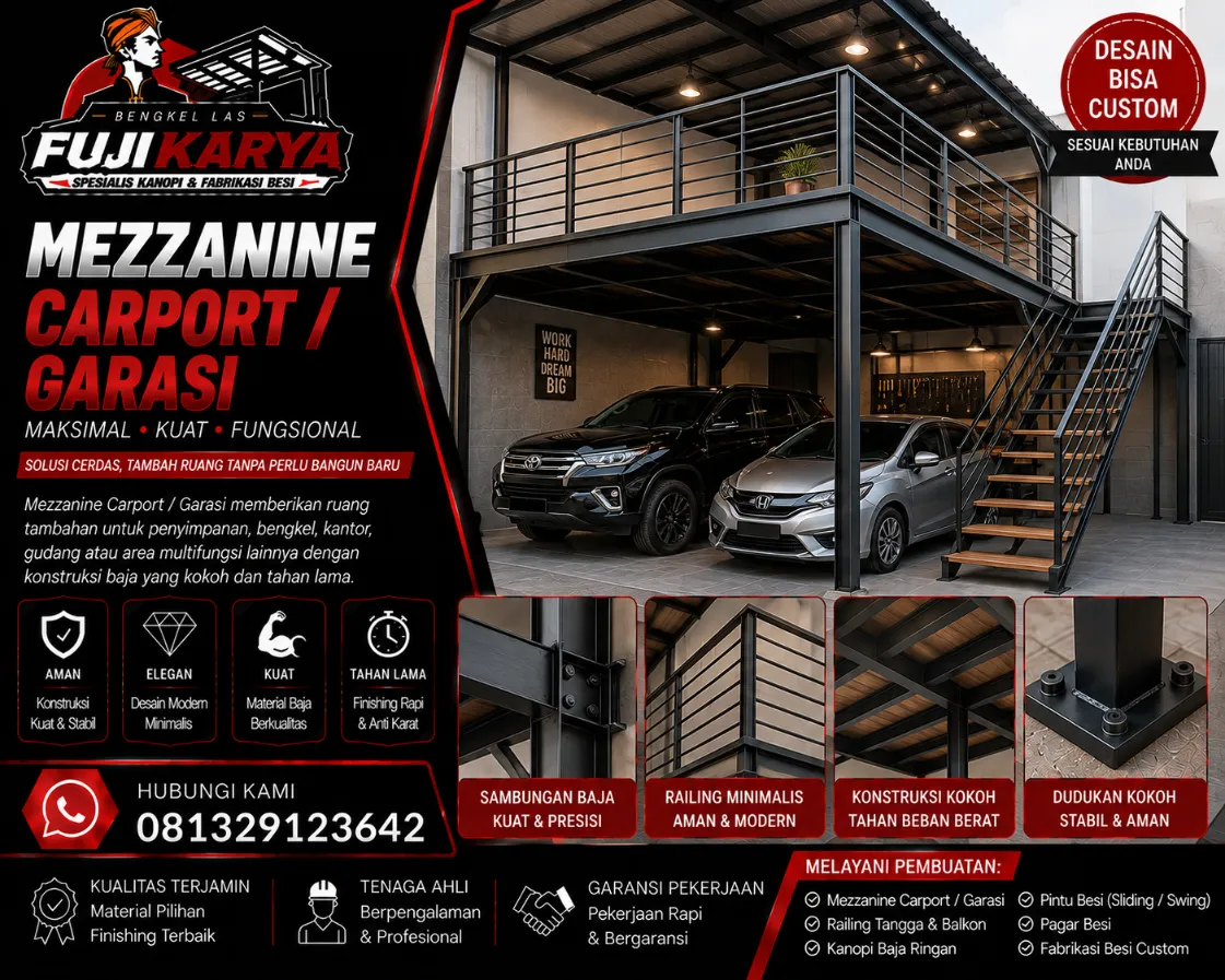 Jasa Pembuatan Mezzanine Untuk Carport / Garasi