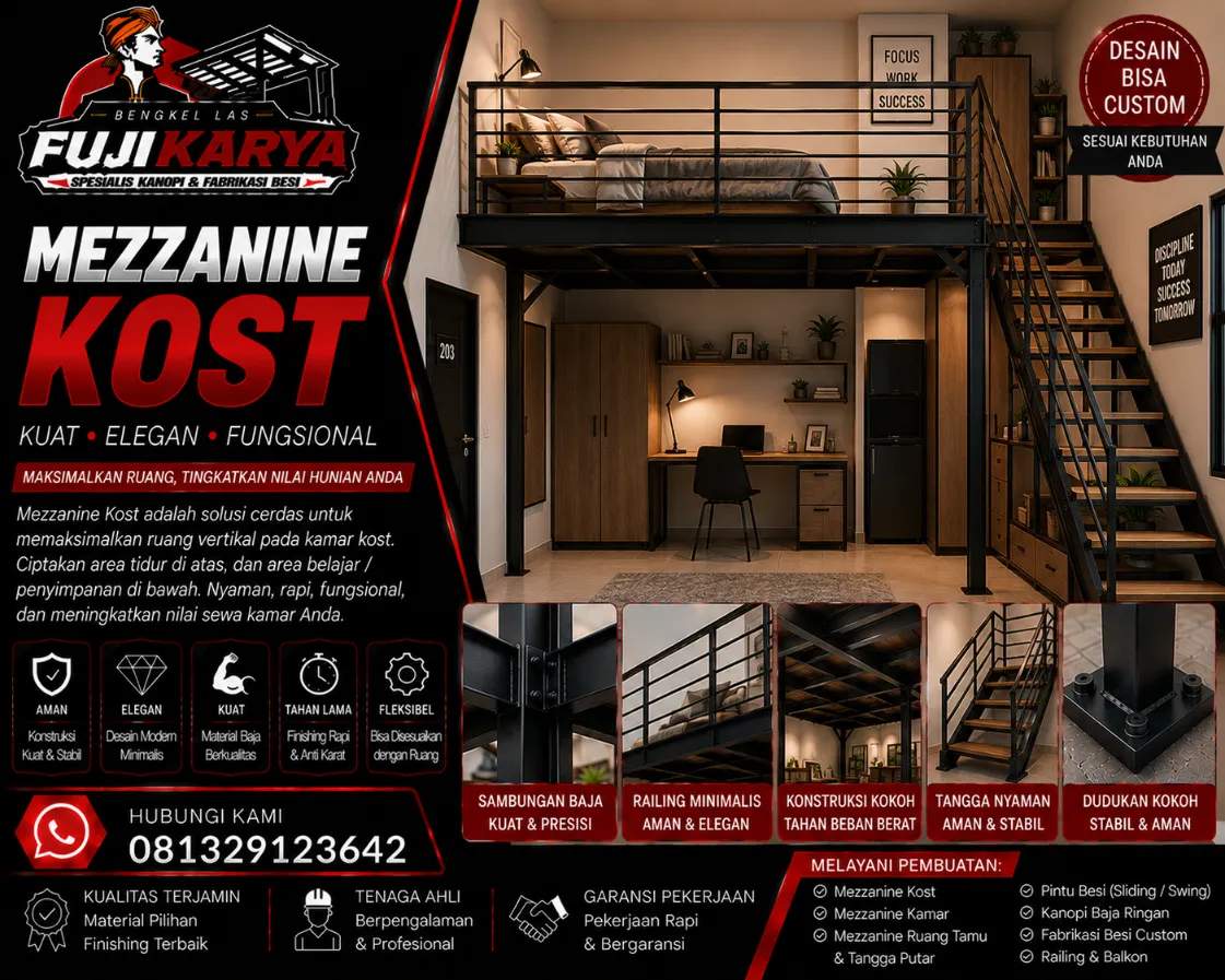 Jasa Pembuatan Mezzanine Untuk Kost