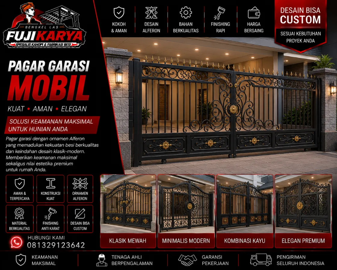 Jasa Pasang Pagar Garasi Mobil Solo Raya