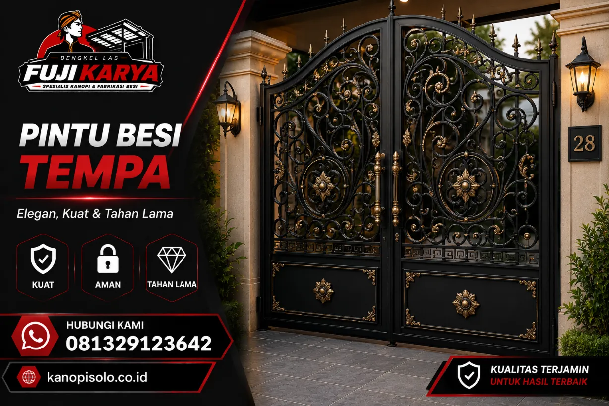 Jasa Pasang Pintu Besi Tempa Solo Raya