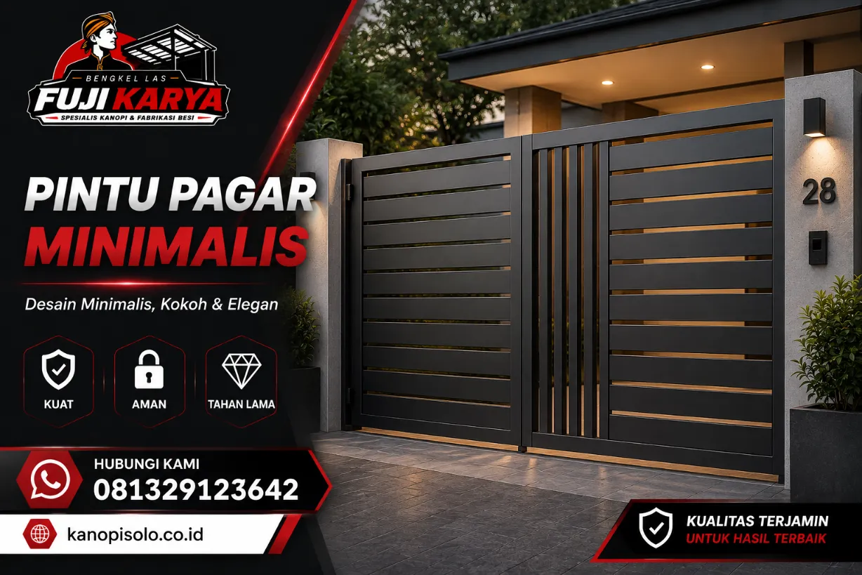 Jasa Pasang Pintu Pagar Minimalis Solo Raya