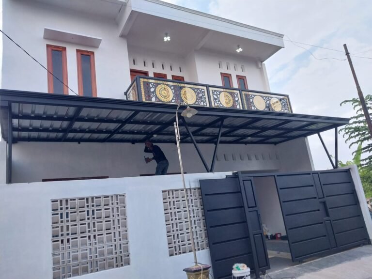 proses pengerjaan kanopi pagar dan railing di solo raya