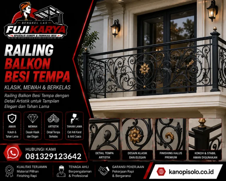 Railing Balkon Besi Tempa