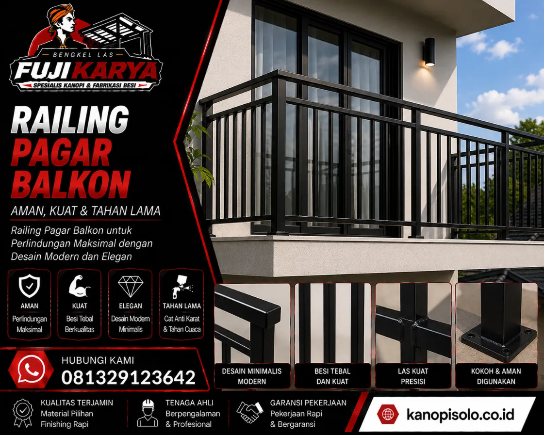 Pasang Railing Pagar Balkon Solo Raya