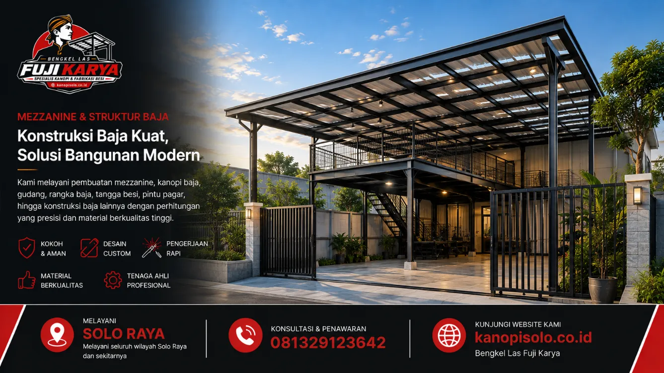 Jasa Konstruksi & Pasang Rangka Baja WF / IWF Solo Raya