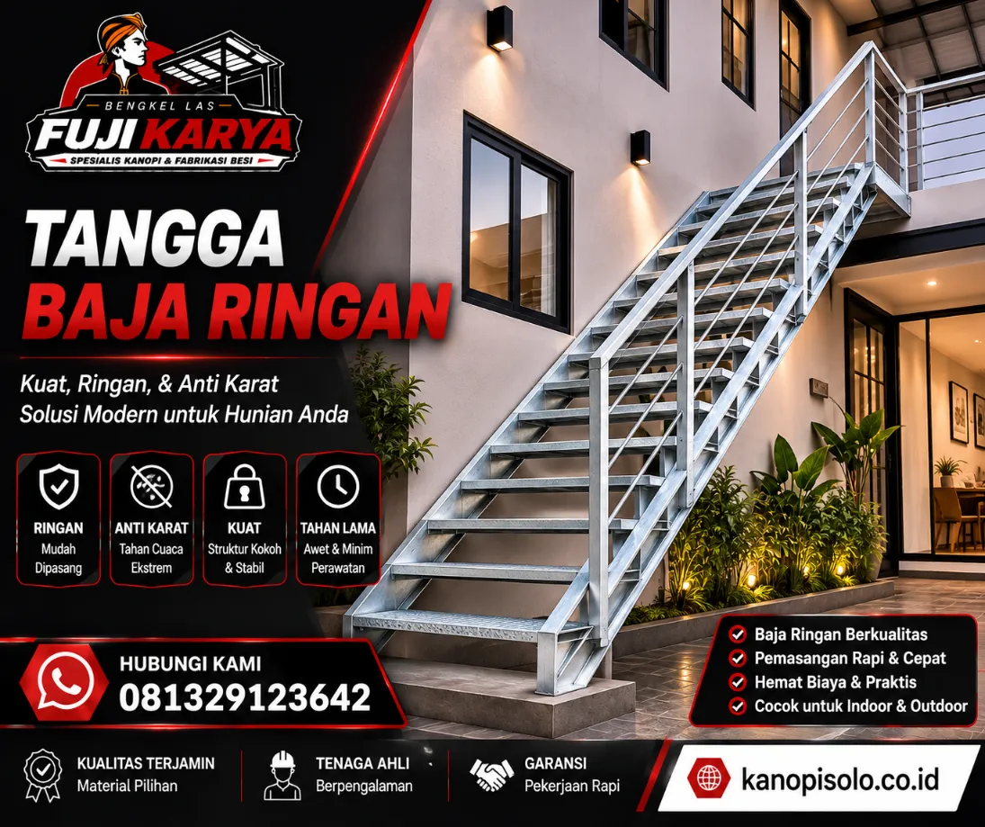 Jasa Pembuatan Tangga Baja Ringan Solo Raya