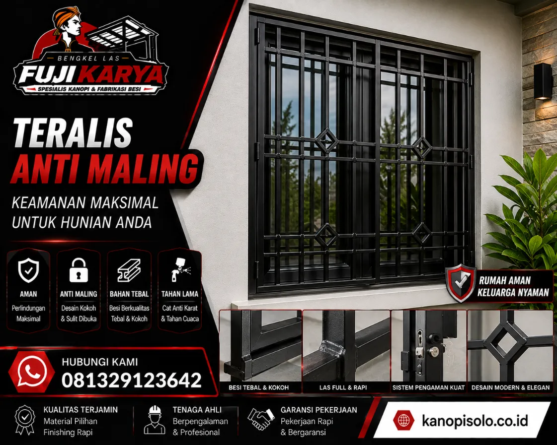 Jasa Pasang Teralis Anti Maling Solo Raya