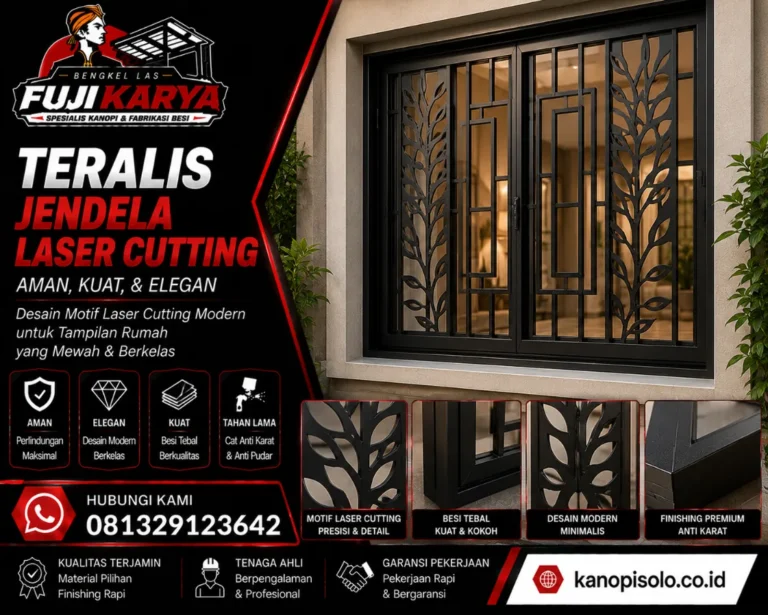 Teralis Jendela Laser Cutting