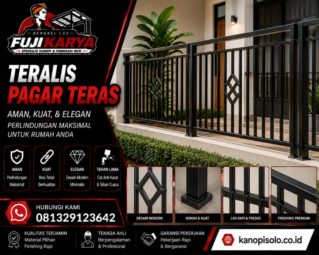 Jasa Pasang Teralis Pagar Teras Solo Raya
