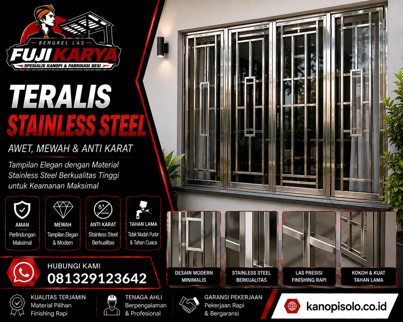 Jasa Pasang Teralis Stainless Steel Solo Raya
