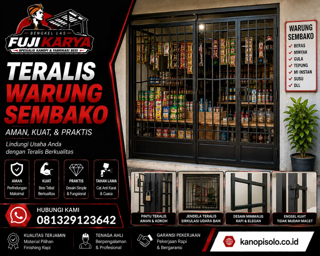 Jasa Pasang Teralis Warung Sembako Solo Raya